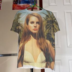lana del rey paradise all over printed tee